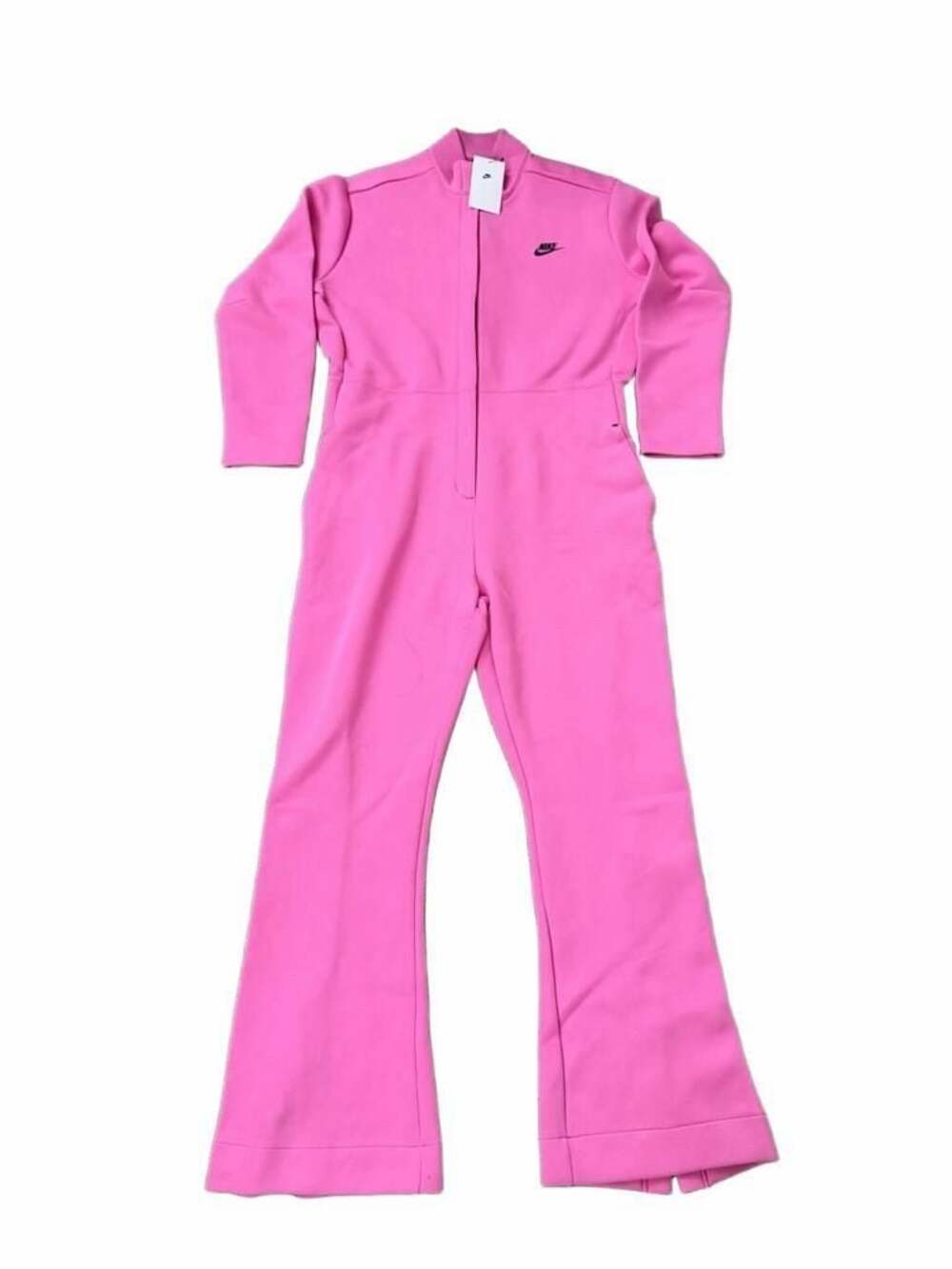 Nike Women's Sportswear Tech Fleece Jumpsuit Pink Black HV4095-675 Size XL